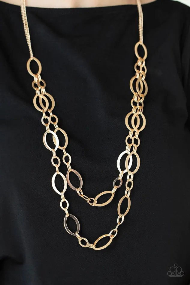 Necklaces Paparazzi Accessories The OVALachiever Gold Necklace Jewelry by Bretta Necklaces Paparazzi Accessories The OVALachiever Gold Necklace Jewelry by Bretta