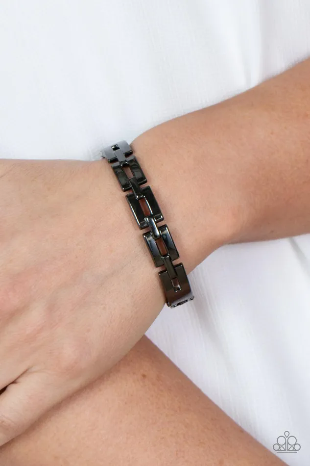 Paparazzi Accessories Bracelets Closed Circuit Strategy Black Bracelet Jewelry by Bretta Paparazzi Accessories Bracelets Closed Circuit Strategy Black Bracelet Jewelry by Bretta