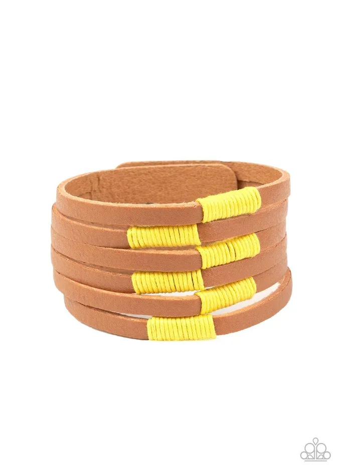 Paparazzi Accessories Bracelets Country Colors Yellow Bracelet Jewelry by Bretta
