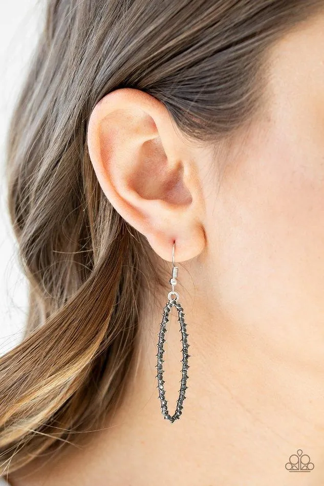 Paparazzi Accessories Earrings A Little GLOWmance Silver Earrings Jewelry by Bretta