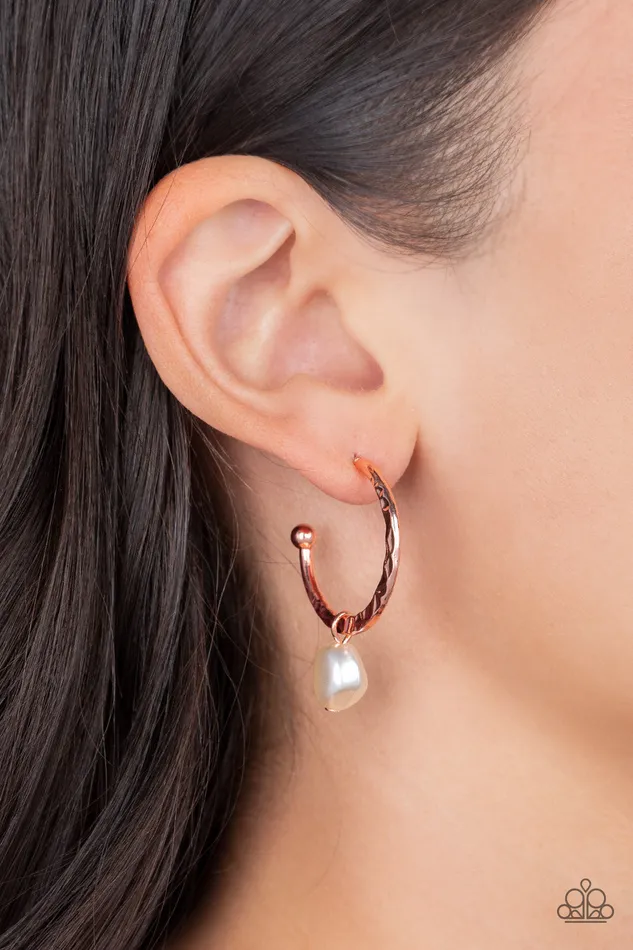 Paparazzi Accessories Earrings GLAM Overboard Copper Earrings Jewelry by Bretta