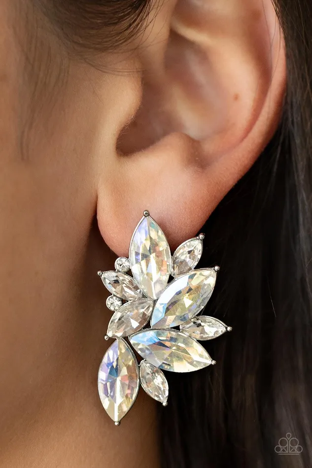 Paparazzi Accessories Earrings Instant Iridescence White Earrings Jewelry by Bretta