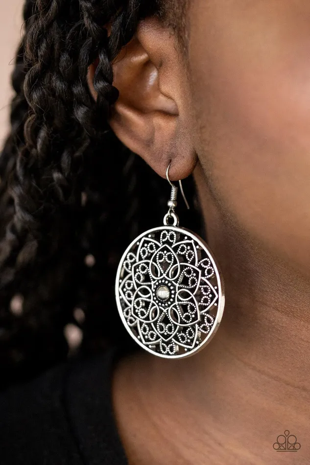 Paparazzi Accessories Earrings Petal Prana Silver Earrings Jewelry by Bretta