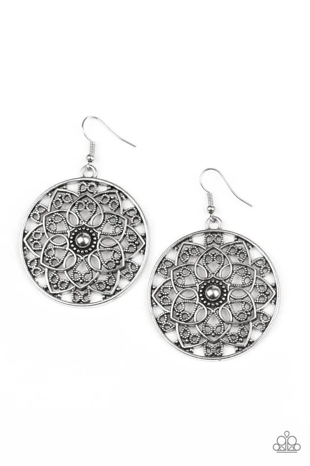 Paparazzi Accessories Earrings Petal Prana Silver Earrings Jewelry by Bretta