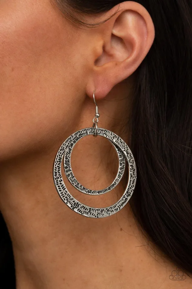Paparazzi Accessories Earrings Rounded Out Silver Earrings Jewelry by Bretta