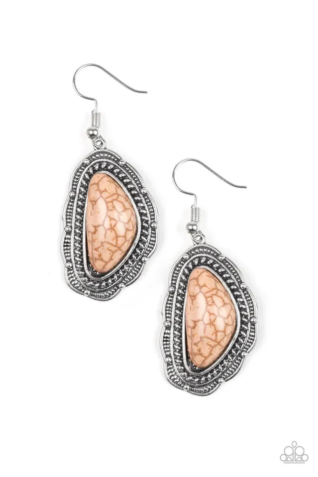 Paparazzi Accessories Earrings Santa Fe Soul Brown Earrings Jewelry by Bretta