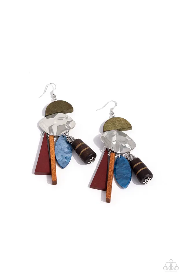 Paparazzi Accessories Earrings Textured Talisman Multi Earrings Jewelry by Bretta