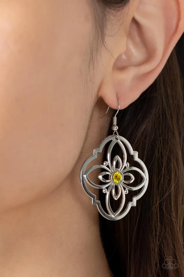 Paparazzi Accessories Earrings Treasure GROVE Yellow Earrings Jewelry by Bretta