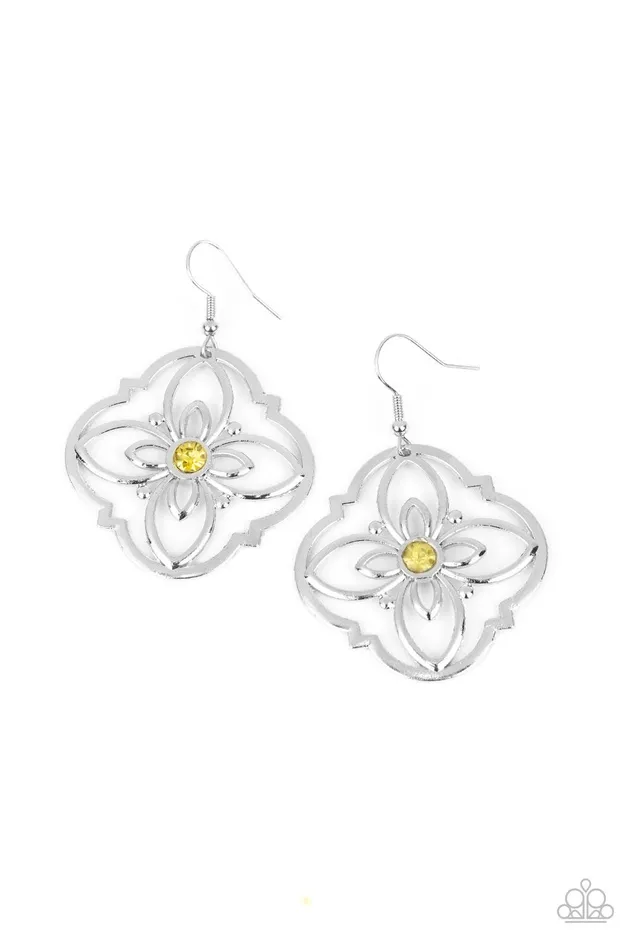 Paparazzi Accessories Earrings Treasure GROVE Yellow Earrings Jewelry by Bretta