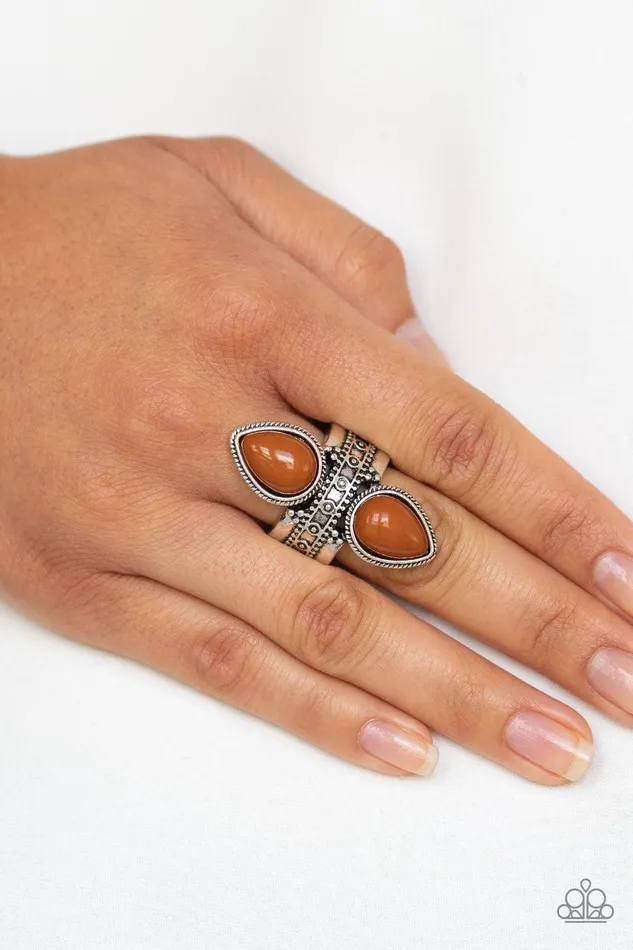 Paparazzi Accessories Rings New Age Leader Brown Ring Jewelry by Bretta