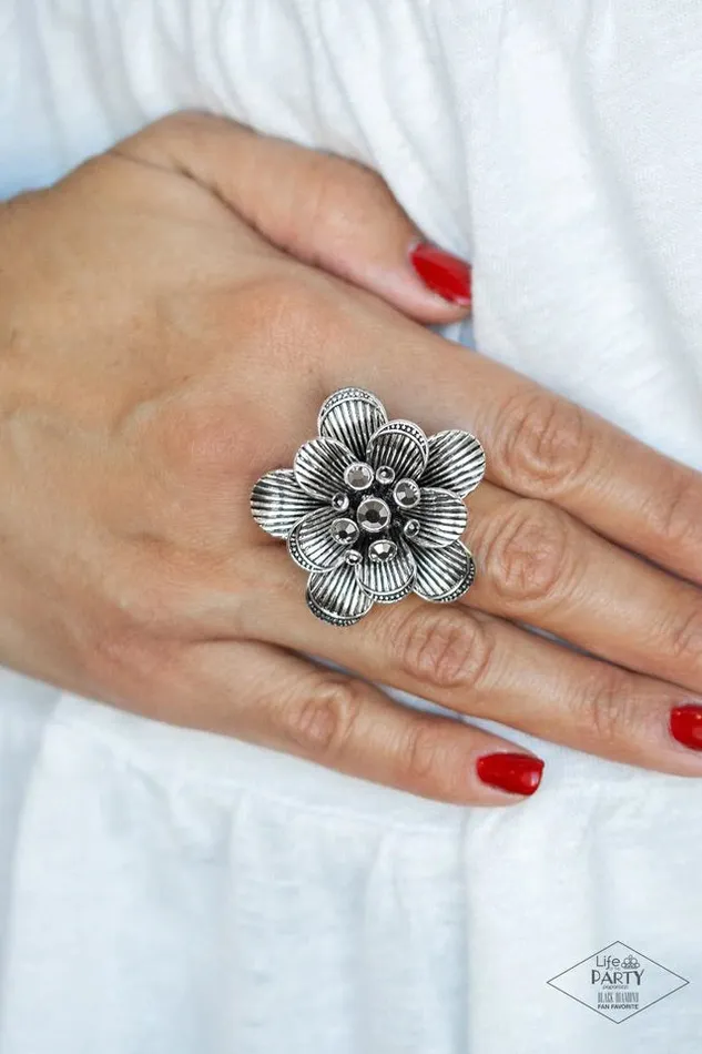 Paparazzi Accessories Rings Petal Pusher Silver Ring Jewelry by Bretta