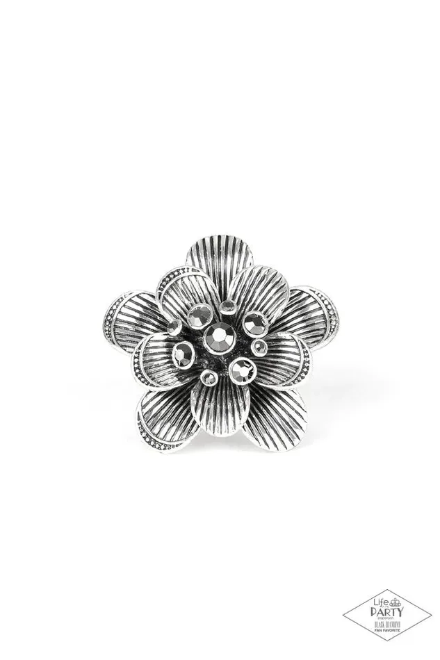 Paparazzi Accessories Rings Petal Pusher Silver Ring Jewelry by Bretta