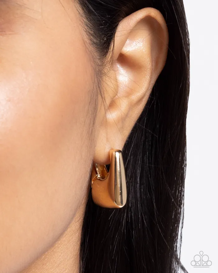 Paparazzi Accessories Square Symmetry Gold Earrings Jewelry by Bretta Earrings