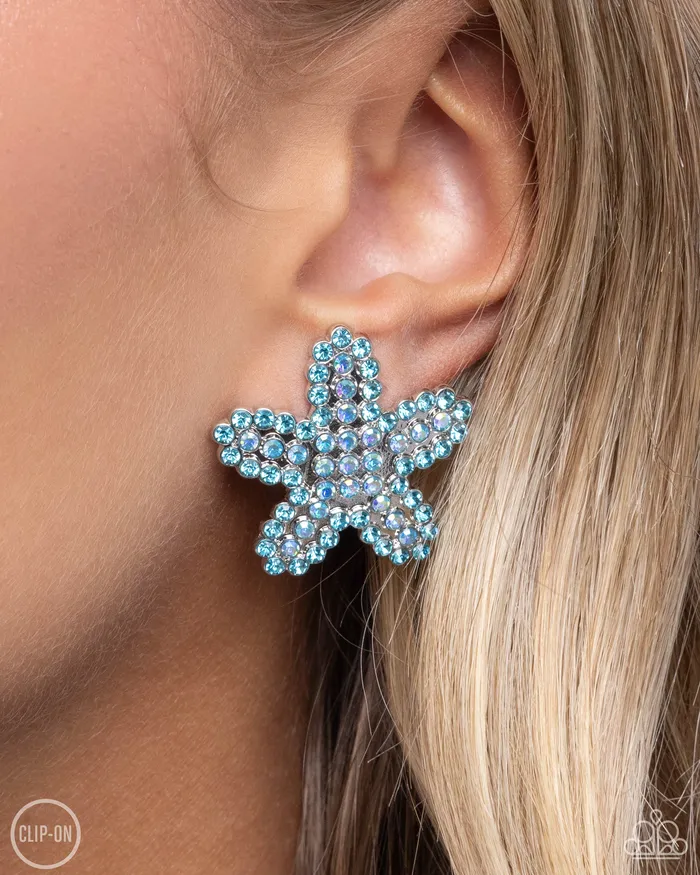 Paparazzi Accessories Starfish Serenade Blue Earrings Jewelry by Bretta Earrings