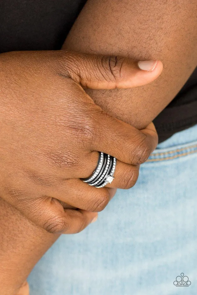 Paparazzi Accessories The Dealmaker Black Ring Jewelry by Bretta Rings