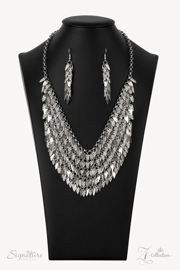 Paparazzi Accessories The NaKisha Silver Necklace Exclusive 2021 Zi Collection Jewelry by Bretta Necklaces Paparazzi Accessories The NaKisha Silver Necklace Exclusive 2021 Zi Collection Jewelry by Bretta Necklaces