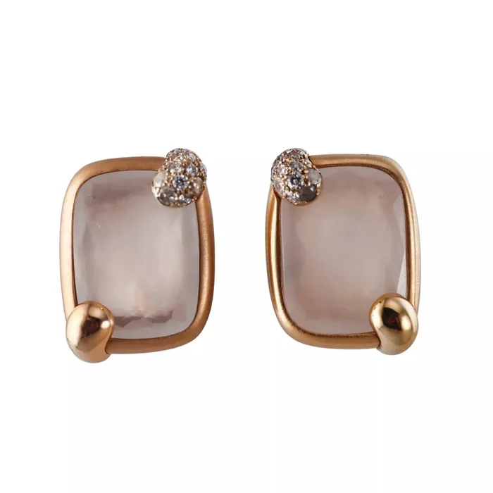 Pomellato Pomellato Ritratto Gold Quartz Diamond Earrings Earrings