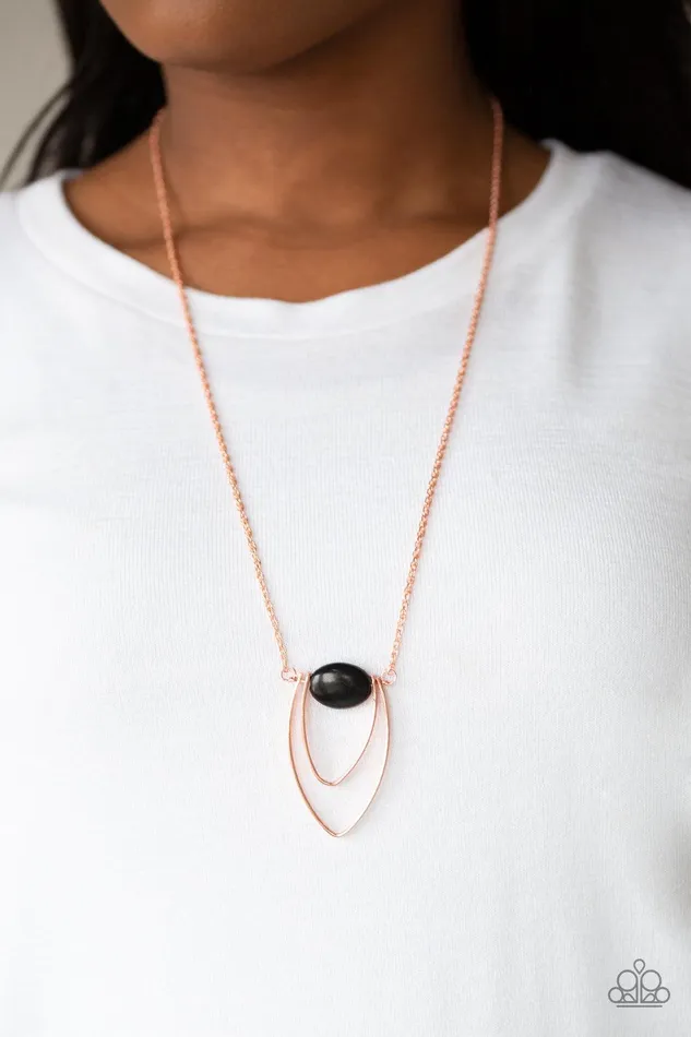 Quarry Quest Black Necklace Jewelry by Bretta Paparazzi Accessories Necklaces
