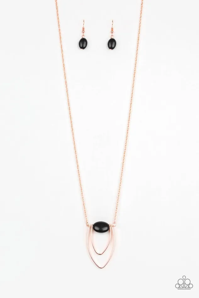 Quarry Quest Black Necklace Jewelry by Bretta Paparazzi Accessories Necklaces