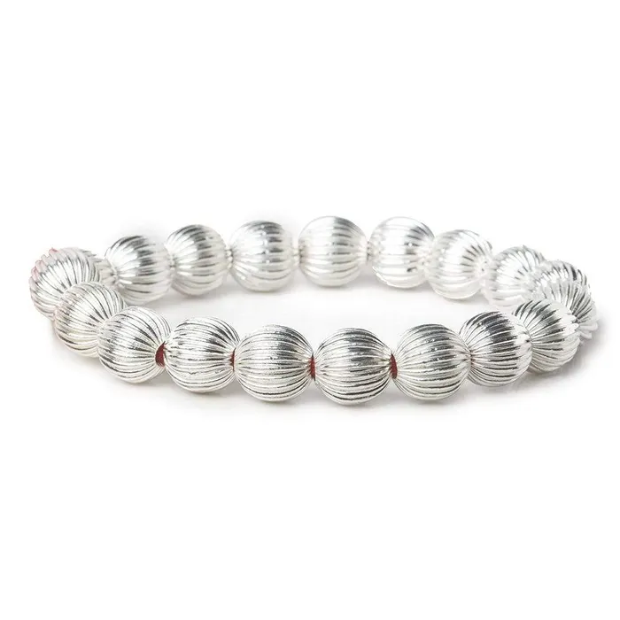 Rings Beadsofcambaycom 11mm Silver plated Copper Corrugated Round 8 inch 19 pcs Rings Beadsofcambaycom 11mm Silver plated Copper Corrugated Round 8 inch 19 pcs