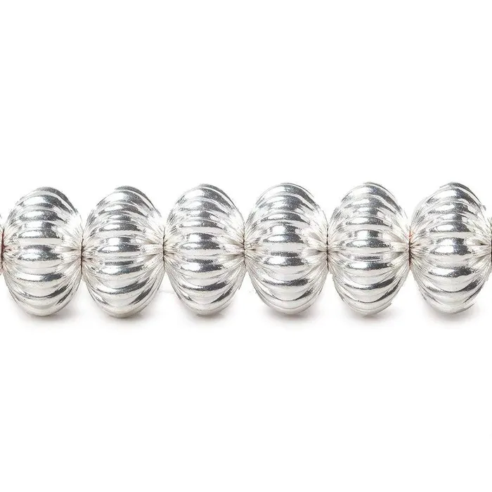 Rings Beadsofcambaycom 11mm Sterling Silver Plated Copper Rondelle Corrugated 8 inch 28 pcs Rings Beadsofcambaycom 11mm Sterling Silver Plated Copper Rondelle Corrugated 8 inch 28 pcs