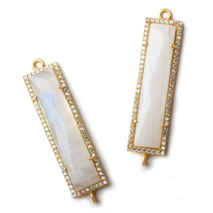 Rings Beadsofcambaycom 39x105mm Vermeil CZ Bezel Rainbow Moonstone Bar 2 Ring Connector 1 piece Rings Beadsofcambaycom 39x105mm Vermeil CZ Bezel Rainbow Moonstone Bar 2 Ring Connector 1 piece
