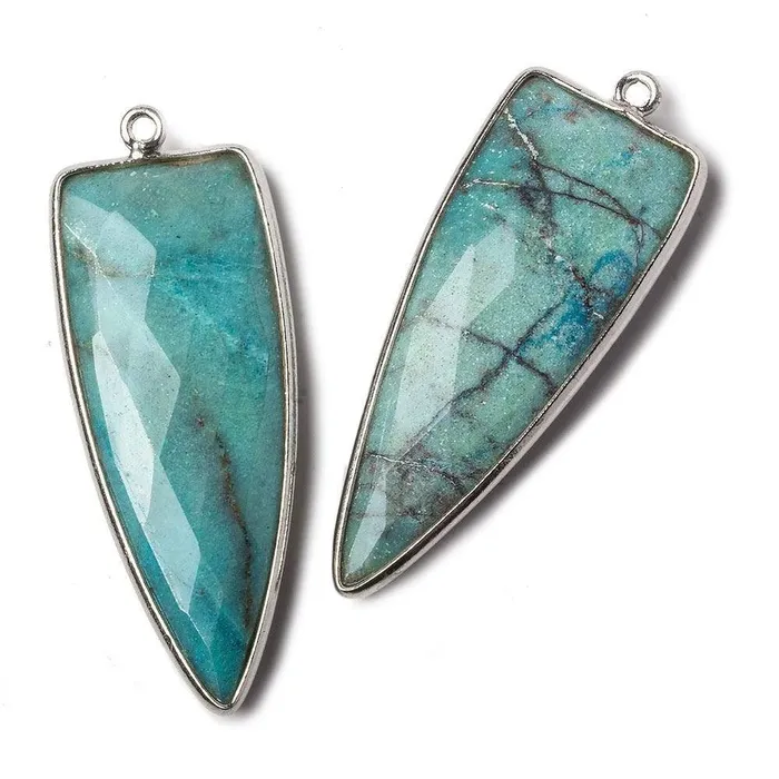 Rings Beadsofcambaycom 42x16mm Silver 925 Bezel Pale Chrysocolla Point 1 ring Pendant 1 piece Rings Beadsofcambaycom 42x16mm Silver 925 Bezel Pale Chrysocolla Point 1 ring Pendant 1 piece