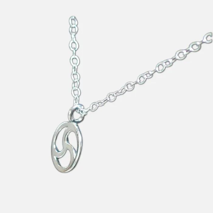 Rings Erosmoon Sterling Silver Discreet cutaway BDSM Triskle Day Collar Discreet Petite Necklace Silver O Ring Unisex Handmade