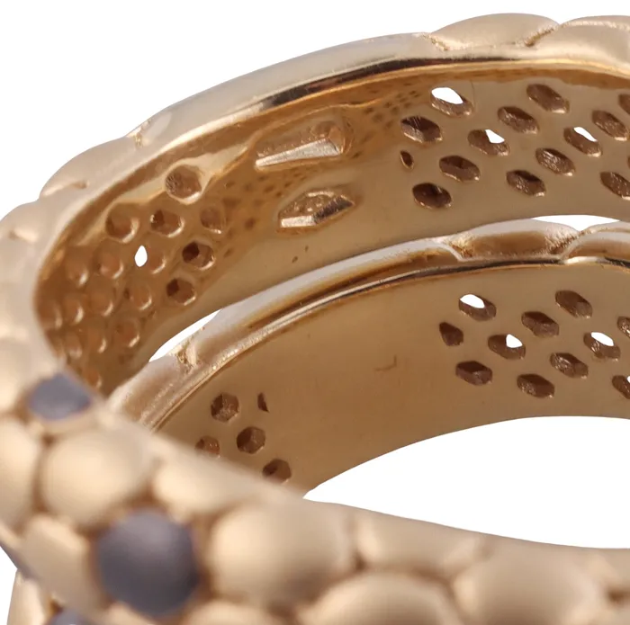 Rings Giloro Giloro Yellow Gold Diamond Ruby Snake Wrap Ring