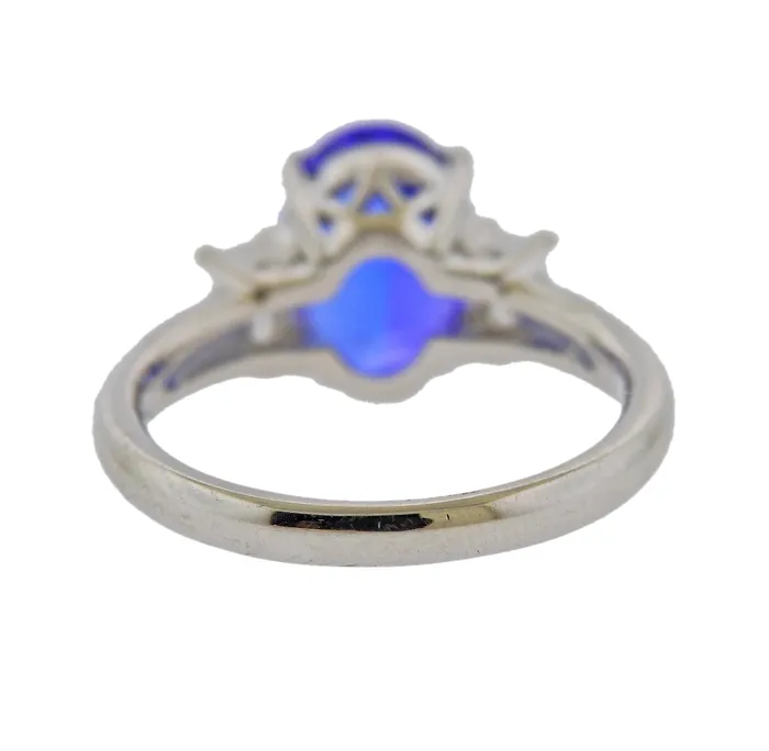 Rings Not Signed Platinum 326 Carat Tanzanite Diamond Ring