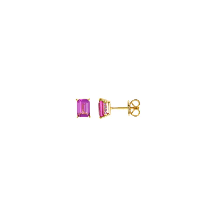 Salvatore Plata Earrings Womens silver earrings with corundum and zircon Salvatore Plata Vibrant 925 with gold plating Salvatore Plata Earrings Womens silver earrings with corundum and zircon Salvatore Plata Vibrant 925 with gold plating
