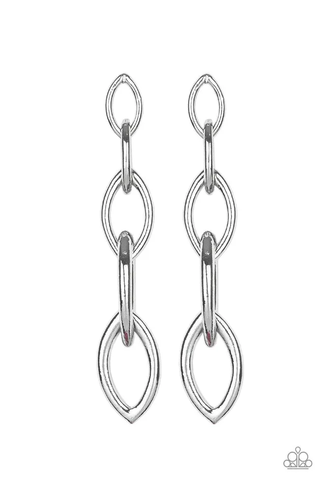 Street Spunk Silver Earrings Jewelry By Bretta Paparazzi Accessories Earrings
