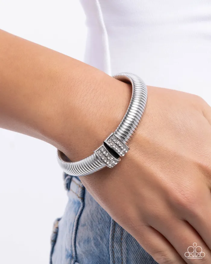 Tailored Transit White Bracelet Jewelry by Bretta Paparazzi Accessories Bracelets Tailored Transit White Bracelet Jewelry by Bretta Paparazzi Accessories Bracelets