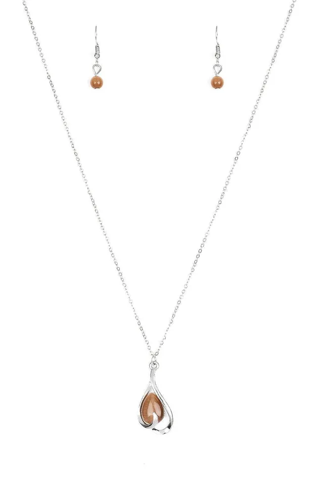 Tell Me A Love Story Brown Necklace Jewelry by Bretta Paparazzi Accessories Necklaces
