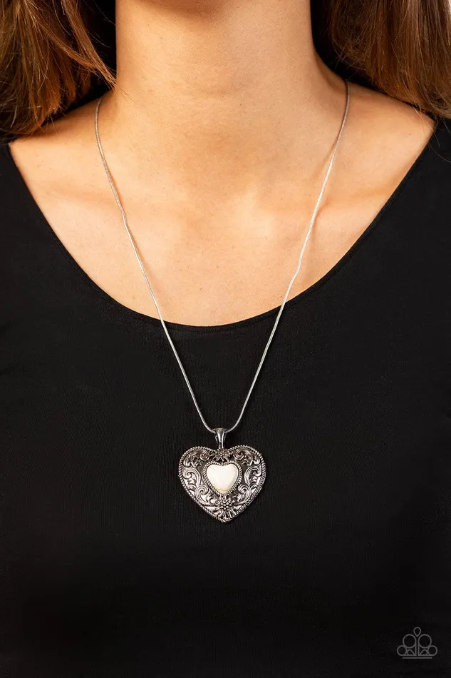 Wholeheartedly Whimsical White Necklace Jewelry by Bretta Paparazzi Accessories Necklaces Wholeheartedly Whimsical White Necklace Jewelry by Bretta Paparazzi Accessories Necklaces
