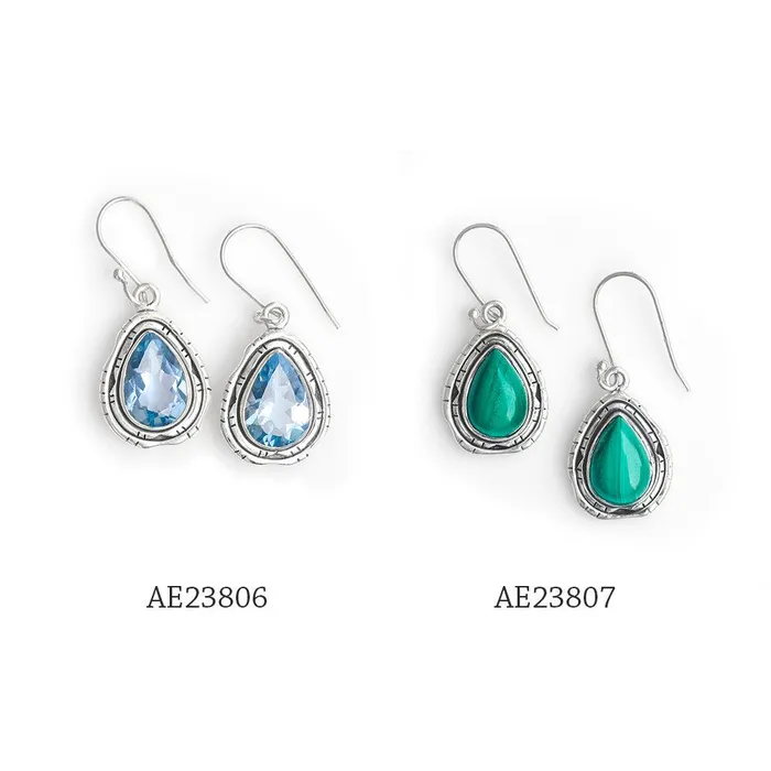 135 Green Malachite Solid Sterling Silver Dangle Earrings Jewelry YoTreasure Earrings
