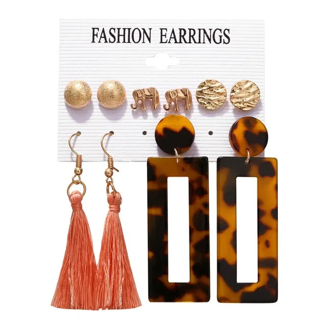 6 to 15 Tassel Earring Long Drop Earring and Stud Earring Sets for Women and Girls SWEET T 52 Earrings