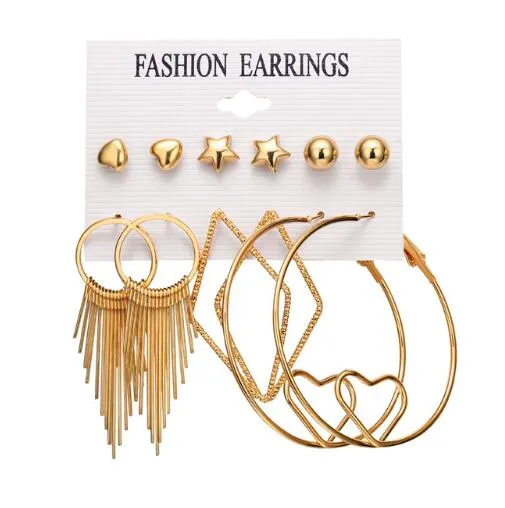 6 to 15 Tassel Earring Long Drop Earring and Stud Earring Sets for Women and Girls SWEET T 52 Earrings