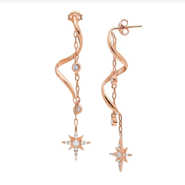 acemijewelry Celestial Star Swirl Earring Earrings