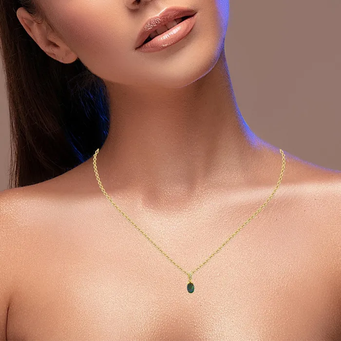Australian Opal Cutters PreStyled Sets Australian Opal Triplet Pendant Set in 9K Yellow Gold Australian Opal Cutters PreStyled Sets Australian Opal Triplet Pendant Set in 9K Yellow Gold