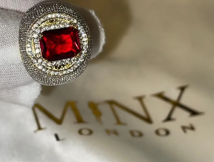 Big Iced Out Ring Big Gold Diamond Ring Ruby Ring Ruby Diamond Ring Ruby and Diamond Ring Red Diamond Ring Iced Out Ring Minx London Rings Big Iced Out Ring Big Gold Diamond Ring Ruby Ring Ruby Diamond Ring Ruby and Diamond Ring Red Diamond Ring Iced Out Ring Minx London Rings