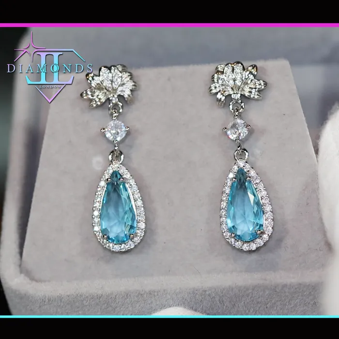Blue Diamond Earrings Aquamarine Blue Diamond Earrings Womens Diamond Earrings Lab Diamonds London Earrings Blue Diamond Earrings Aquamarine Blue Diamond Earrings Womens Diamond Earrings Lab Diamonds London Earrings