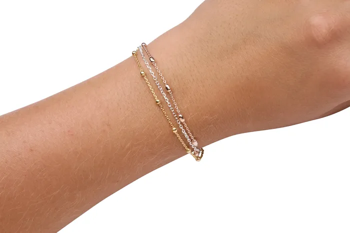 Bracelets Cherished Moments Luxury Sterling Silver MultiStrand Bolo Bracelet with Rose Gold 14K Gold with Adjustable Closure Bracelets Cherished Moments Luxury Sterling Silver MultiStrand Bolo Bracelet with Rose Gold 14K Gold with Adjustable Closure