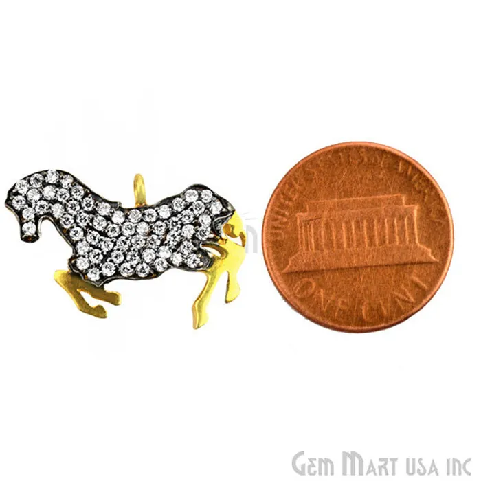 Bracelets GemmartUSA Horse CZ Pave Gold Vermeil Charm for Bracelet Pendants Bracelets GemmartUSA Horse CZ Pave Gold Vermeil Charm for Bracelet Pendants