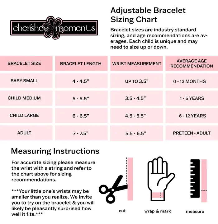 Bracelets Sterling Silver New Arrival Baby Bracelet Infant Girl Newborn Gift Cherished Moments