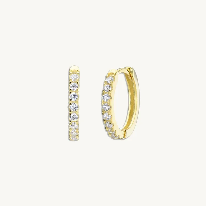 Camile Stone Basic Sapphire Huggie Hoop Earrings Earrings