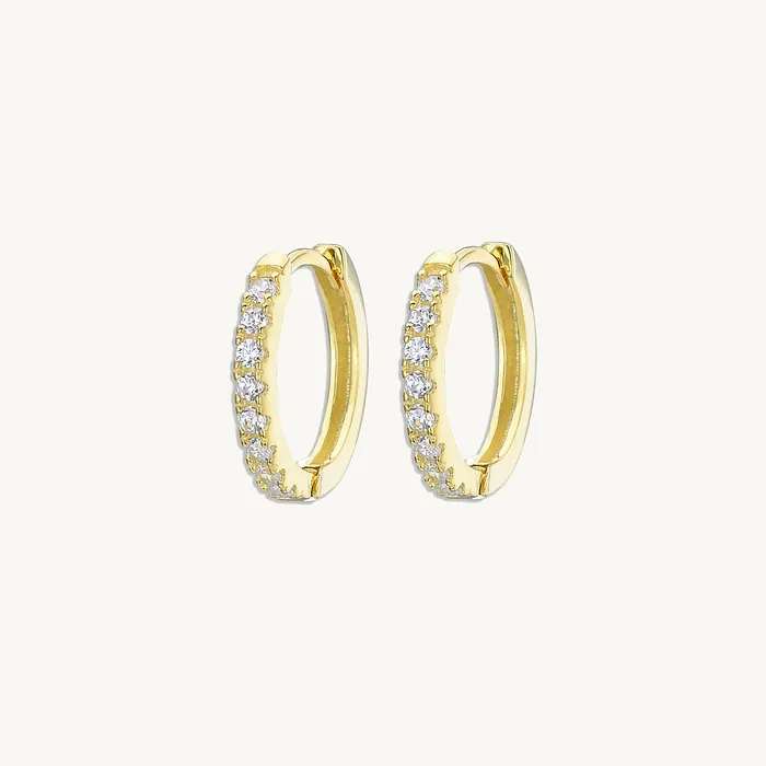 Camile Stone Basic Sapphire Huggie Hoop Earrings Earrings Camile Stone Basic Sapphire Huggie Hoop Earrings Earrings