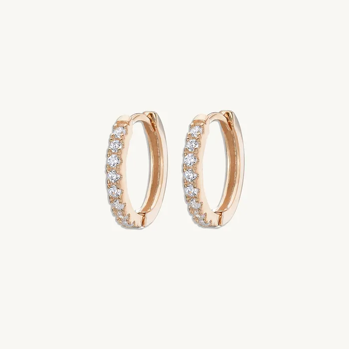 Camile Stone Basic Sapphire Huggie Hoop Earrings Earrings Camile Stone Basic Sapphire Huggie Hoop Earrings Earrings