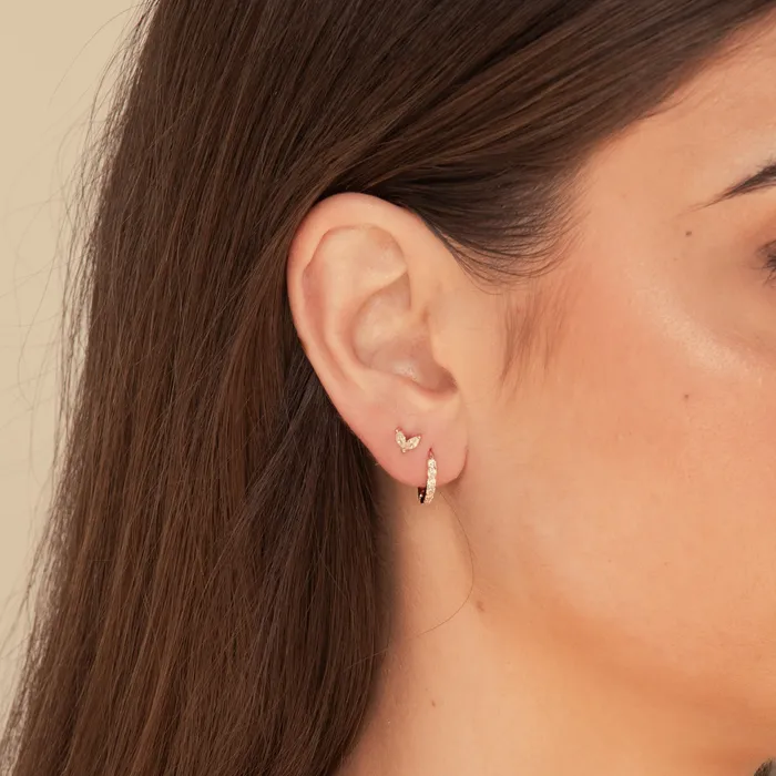 Camile Stone Basic Sapphire Huggie Hoop Earrings Earrings Camile Stone Basic Sapphire Huggie Hoop Earrings Earrings