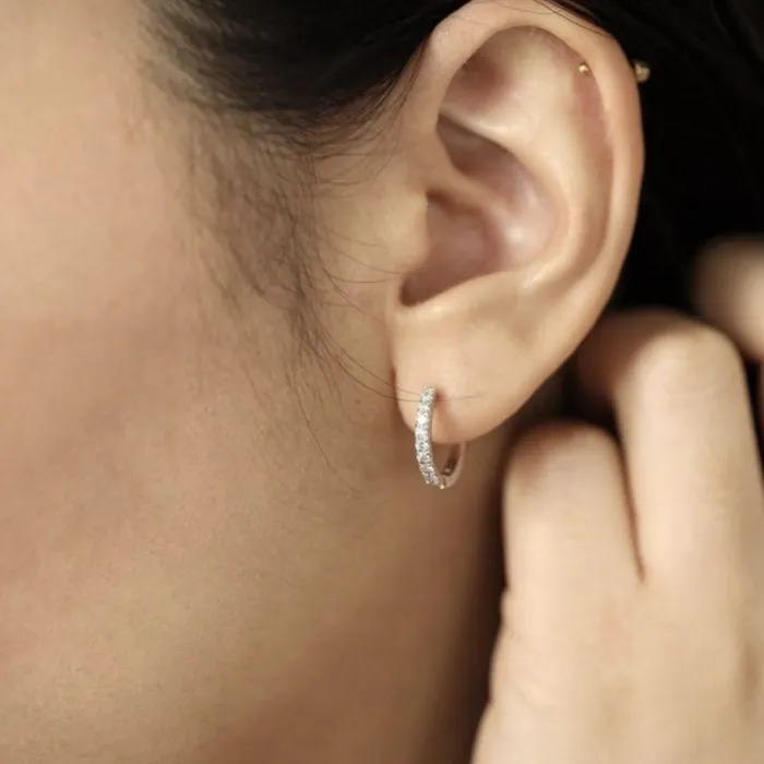 Camile Stone Basic Sapphire Huggie Hoop Earrings Earrings Camile Stone Basic Sapphire Huggie Hoop Earrings Earrings
